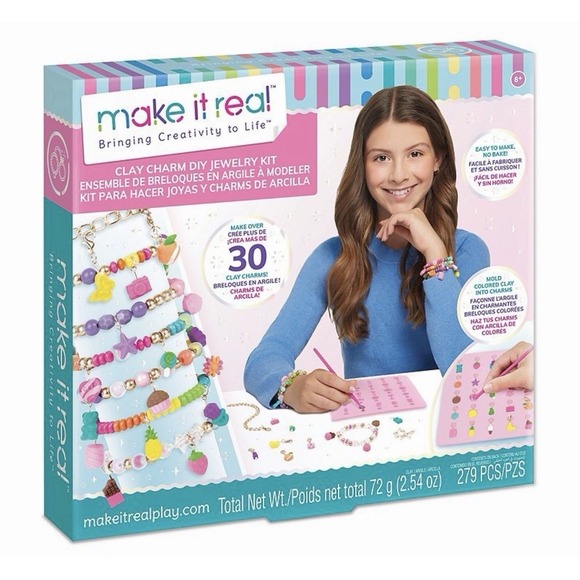 DIY Jewelry - Make It Real:Clay Charm DIY Jewelry Kit - Make 30+ Clay No Bake Charms to...